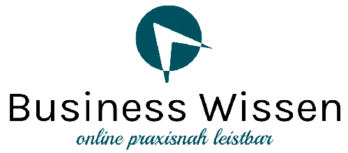 Logo Symbol Business Wissen dunkelgrüner Kreis und weiße Pfeilspitze